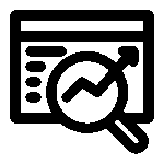 On-page SEO icon showing website optimization elements